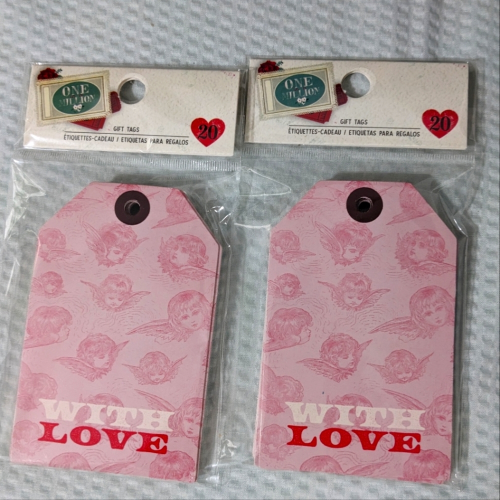 40 Angel Tags NEW Large Heavy Cardstock Angel Cherub Galentine